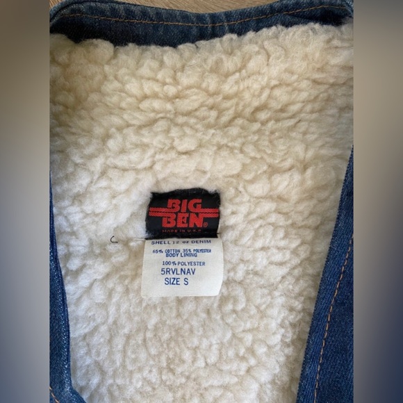 SOLD! ♥️ Big Ben Denim Sherpa Lined Vest - Picture 2 of 7